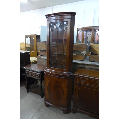 217 - An inlaid mahogany sideboard and a corner cabinet