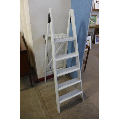 232 - A set of painted stepladders