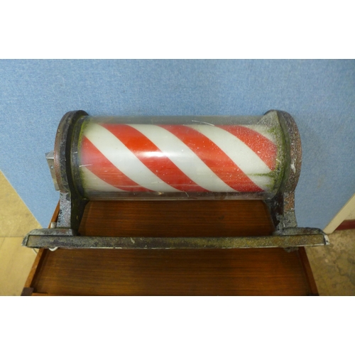 256 - A vintage barber shop pole