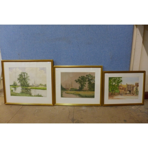 285 - Fifteen signed Tatton Winter R.B.A. coloured engravings, all framed