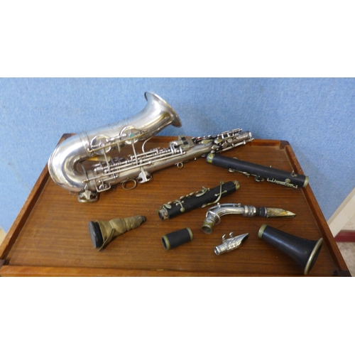 325 - A cased Italian saxophone, A. Rampone, Milano