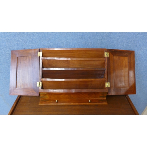 327 - A nautical themed teak and brass mounted letter rack