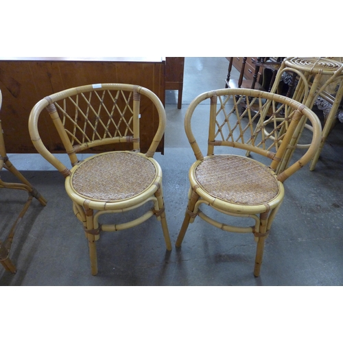 37 - A pair of bamboo chairs