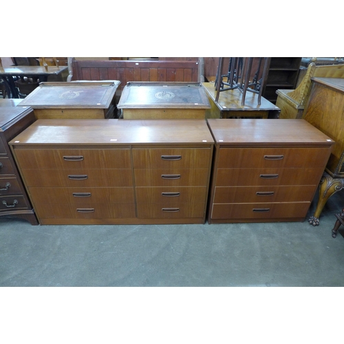 39 - Two teak chests of drawers