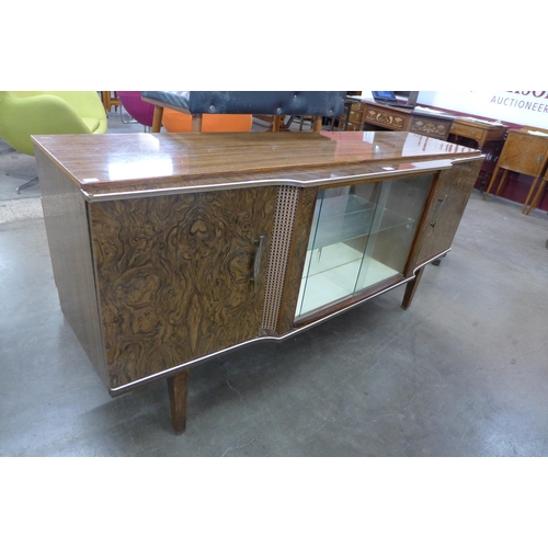 46 - A simulated walnut cocktail sideboard