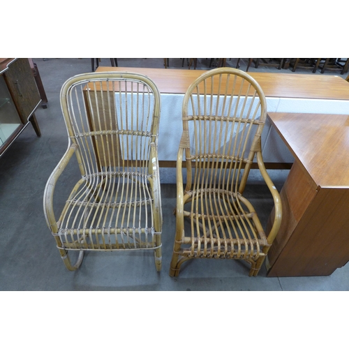 47 - Two bamboo chairs