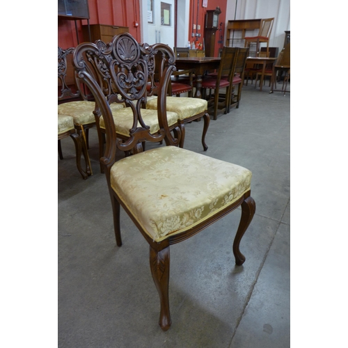 59 - A set of six Edward VII mahogany salon chairs