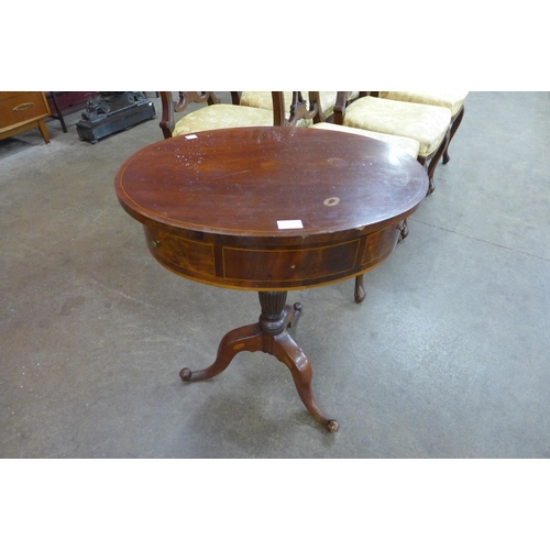 61 - An Irish Regency inlaid mahogany metamorphic occasional table