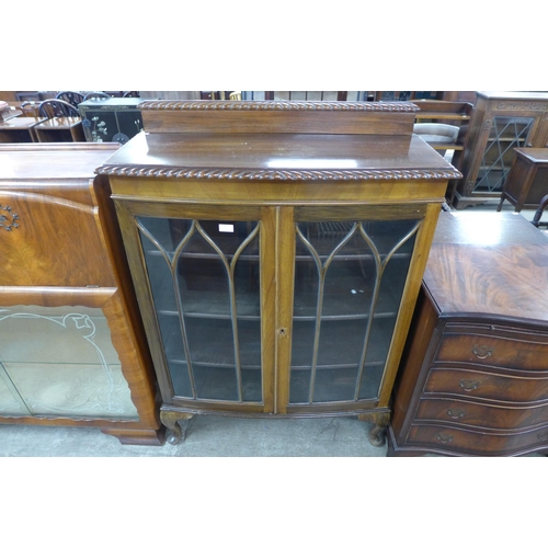 97 - An Edward VII mahogany bow front bookcase