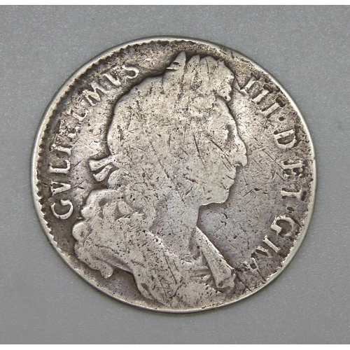 1001 - A William III 1696 half crown