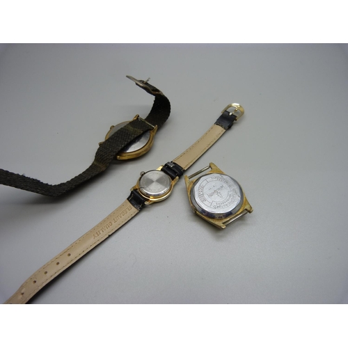 1053 - A Waldman wristwatch head, Timex and Romano wristwatches