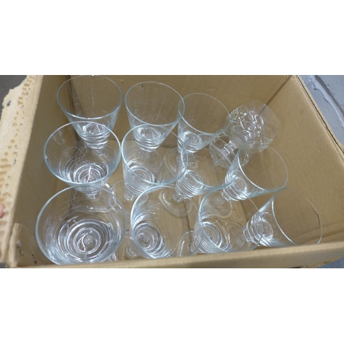 1065 - A collection of glassware including a set of eleven drinking glasses **PLEASE NOTE THIS LOT IS NOT E... 