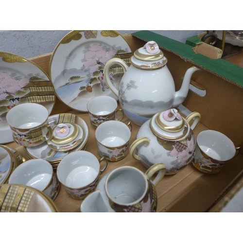 1066 - A Japanese Satsuma tea set **PLEASE NOTE THIS LOT IS NOT ELIGIBLE FOR POSTING AND PACKING**