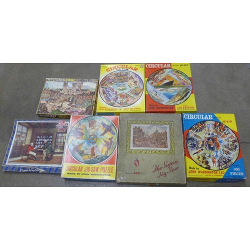 1075 - Seven vintage jigsaw puzzles, complete **PLEASE NOTE THIS LOT IS NOT ELIGIBLE FOR POSTING AND PACKIN... 