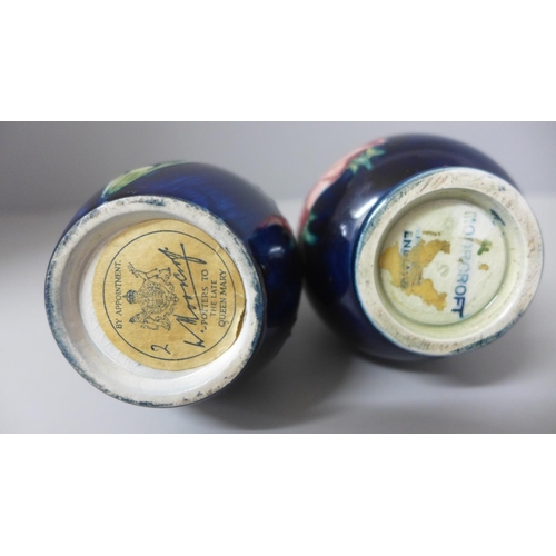 639 - Two small Moorcroft vases