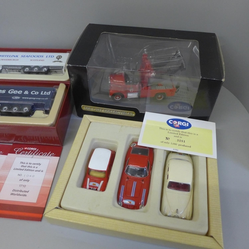 663 - A collection of Corgi and Minichamps model vehicles, boxed