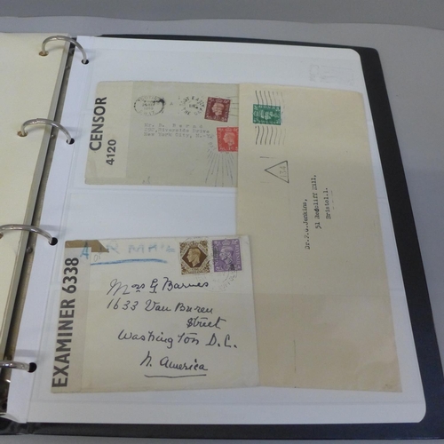 684 - Stamps; an album of Great Britain King George VI stamps, first day covers and postal history