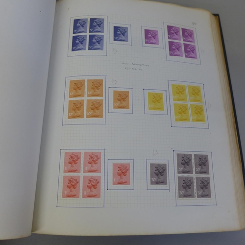 687 - Stamps; and album of mint GB stamps with a face value of £110