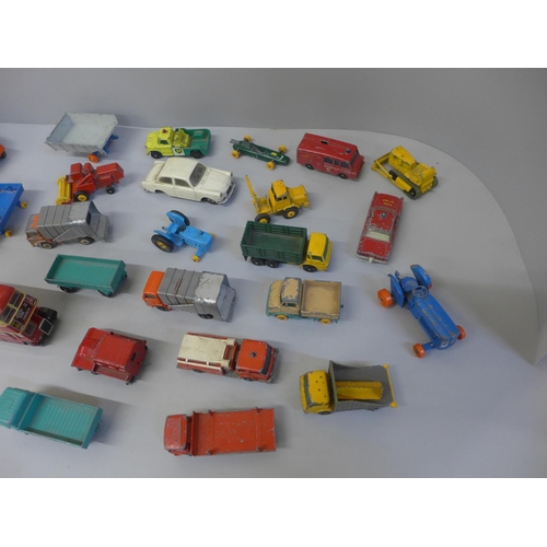 697 - Matchbox and Corgi die-cast model vehicles, playworn