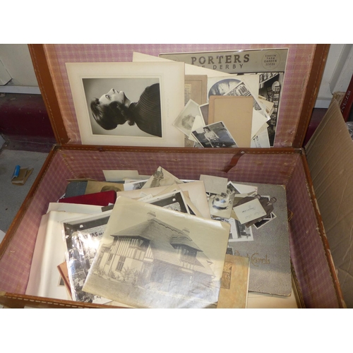 728 - A case of early/mid 20th Century black and white photographs