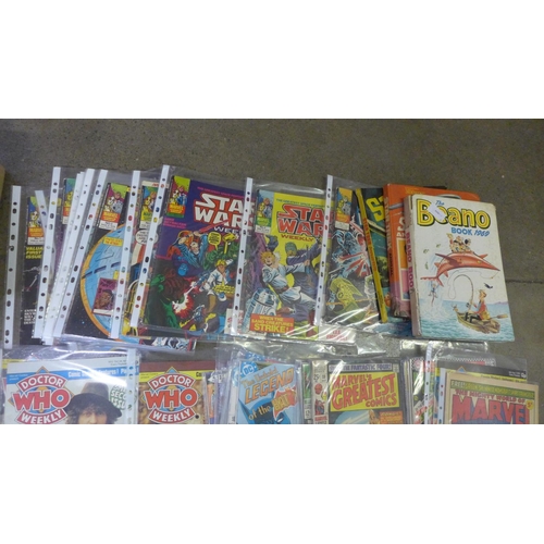 732 - A selection of approximately eighty comics and annuals, mostly from the 1970's