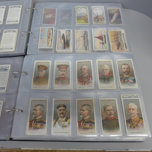 737 - Two albums of John Player and Gallaher cigarette cards; sport, transport and people