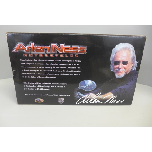 741 - An Arlen Ness motorcycle metal model vehicle, boxed