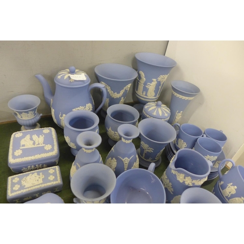 753 - A large collection of Wedgwood Jasperware, approximately 45 pieces