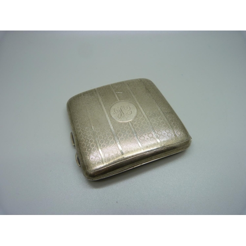 804 - A silver cigarette case, 99g