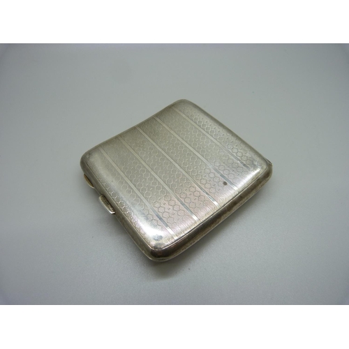 804 - A silver cigarette case, 99g