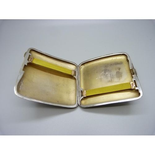 804 - A silver cigarette case, 99g