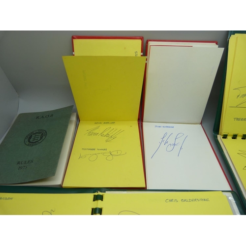 847 - Five autograph books, includes Nottinghamshire and other cricketers and Nottingham Forest and other ... 