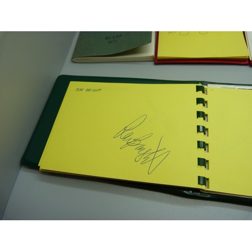 847 - Five autograph books, includes Nottinghamshire and other cricketers and Nottingham Forest and other ... 