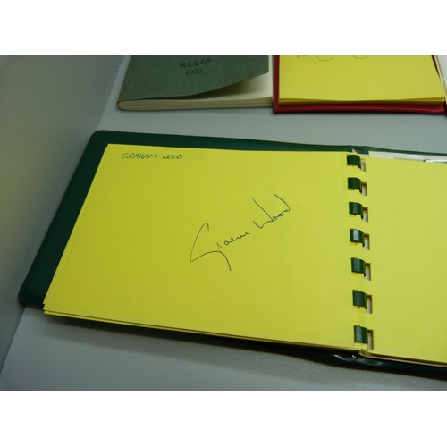 847 - Five autograph books, includes Nottinghamshire and other cricketers and Nottingham Forest and other ... 