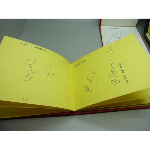 847 - Five autograph books, includes Nottinghamshire and other cricketers and Nottingham Forest and other ... 