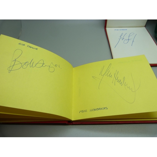 847 - Five autograph books, includes Nottinghamshire and other cricketers and Nottingham Forest and other ... 