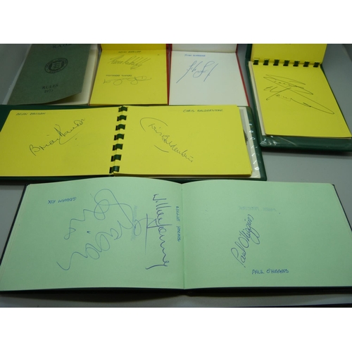 847 - Five autograph books, includes Nottinghamshire and other cricketers and Nottingham Forest and other ... 