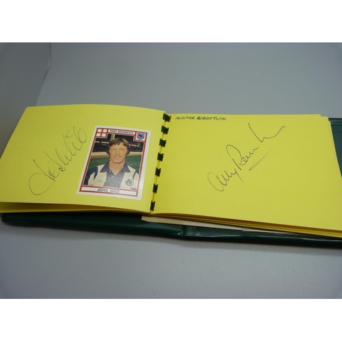 847 - Five autograph books, includes Nottinghamshire and other cricketers and Nottingham Forest and other ... 