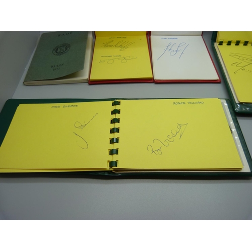 847 - Five autograph books, includes Nottinghamshire and other cricketers and Nottingham Forest and other ... 