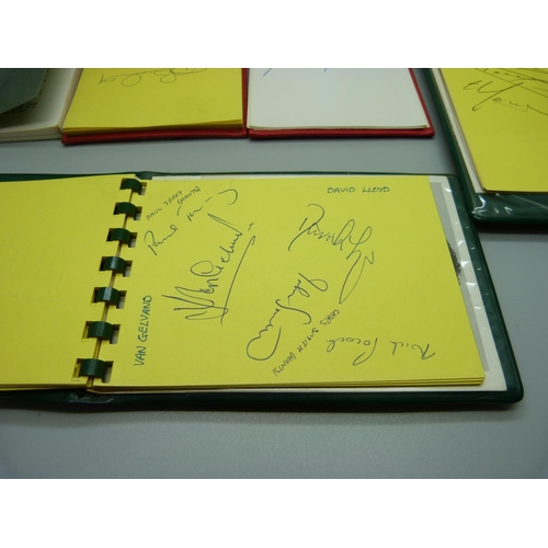 847 - Five autograph books, includes Nottinghamshire and other cricketers and Nottingham Forest and other ... 