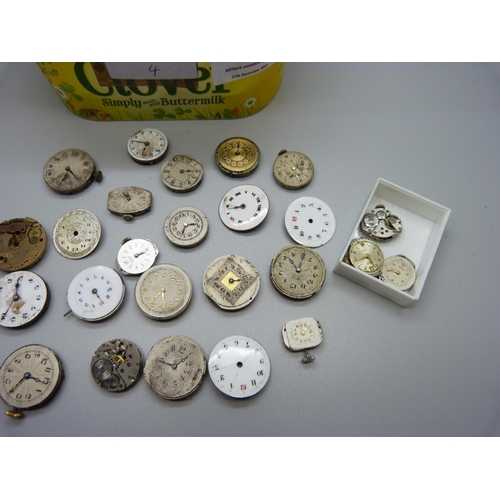 850 - Approximately 100 lady's wristwatch movements