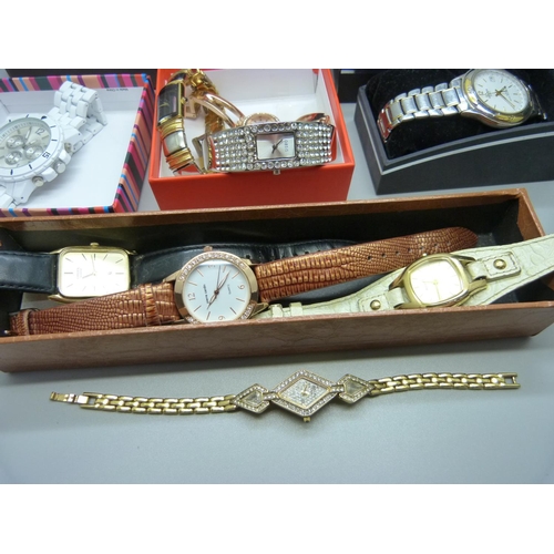 864 - A collection of lady's and gentleman's wristwatches, Sekonda, Citizen, Oasis, Rotary and Seiko