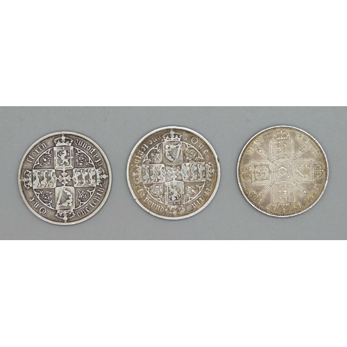 895 - Three Victorian florins, 1884, 1886 and 1887