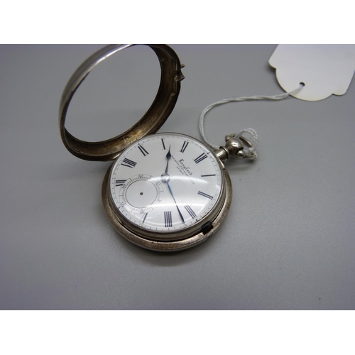 903 - A silver pair cased fusee pocket watch, case a/f, dial marked Langford Gresham St Gl Post Office, Lo... 