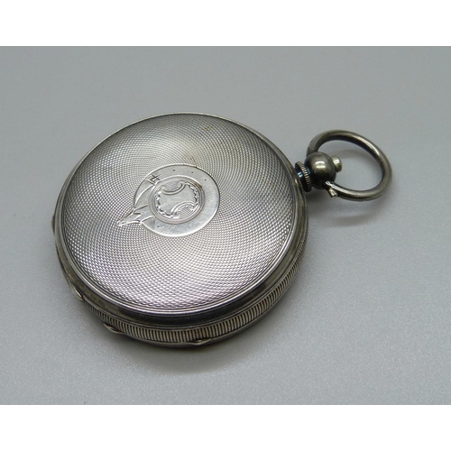 913 - A silver Acme lever pocket watch