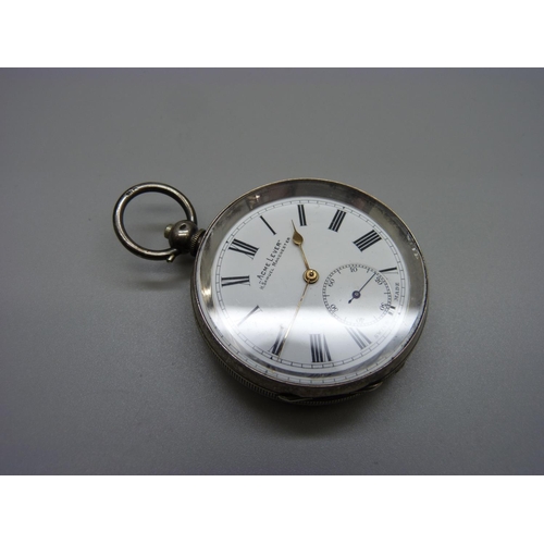 913 - A silver Acme lever pocket watch