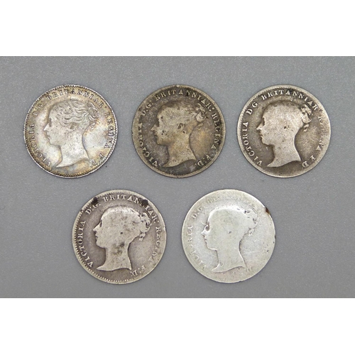 948 - Five Victorian 3d coins