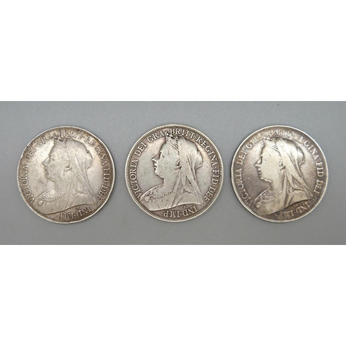 950 - Three crowns, 1893, 1894 and 1895