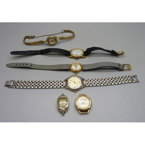 955 - A collection of lady's wristwatches including Bulova, Smiths, Ingersoll and Seiko