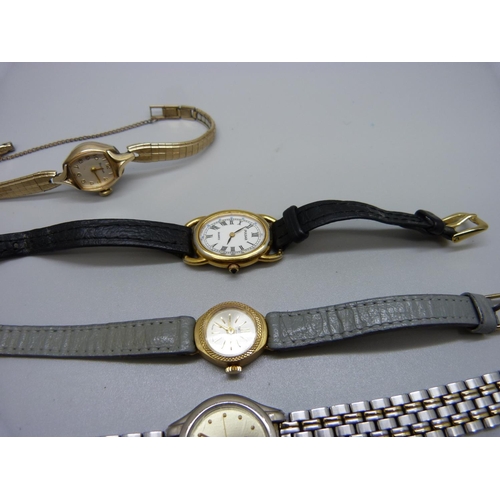 955 - A collection of lady's wristwatches including Bulova, Smiths, Ingersoll and Seiko